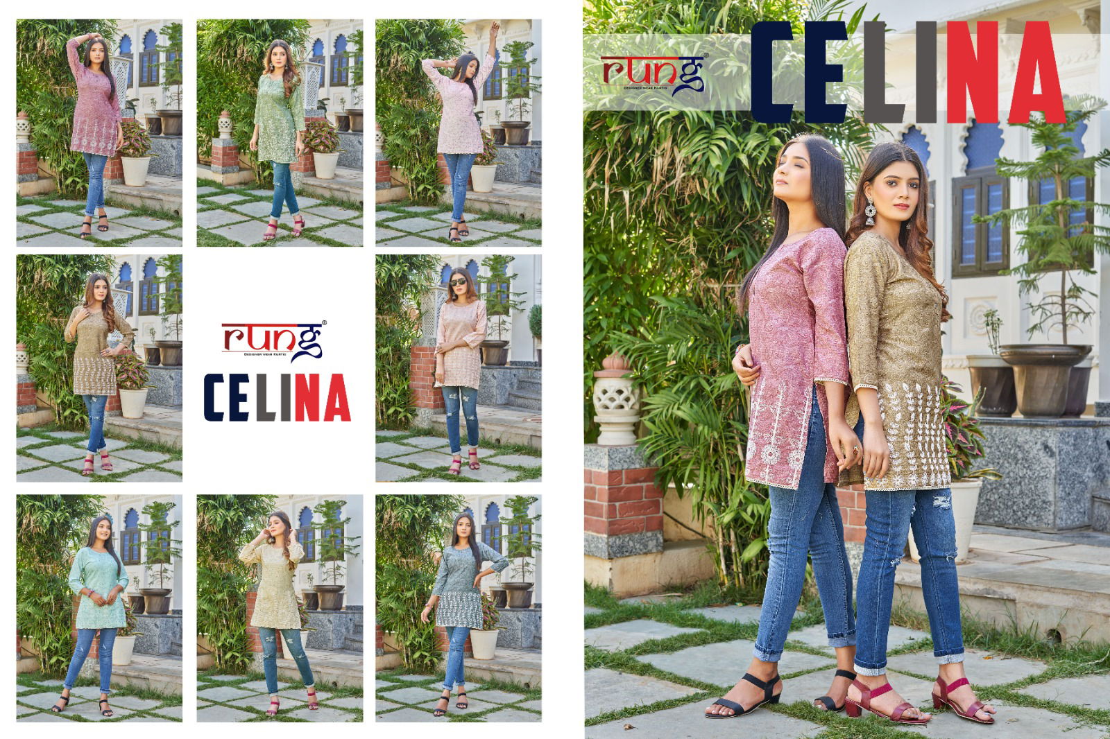 Celina By Rung Short Designer Kurtis Catalog